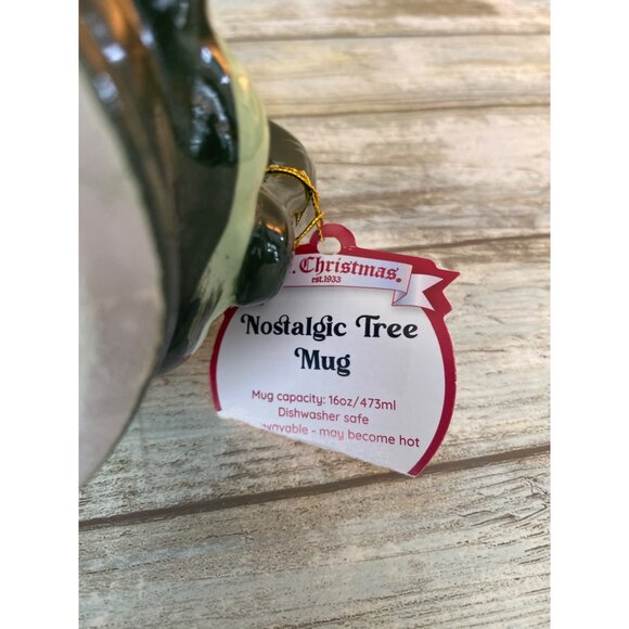 Mr. Christmas Nostalgic Tree Mug & Tray Set Mid-Century Style Holiday Decor - Picture 7 of 13